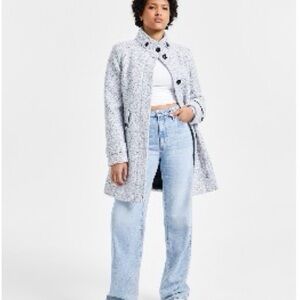 Maralyn & Me Black and White Walker Coat